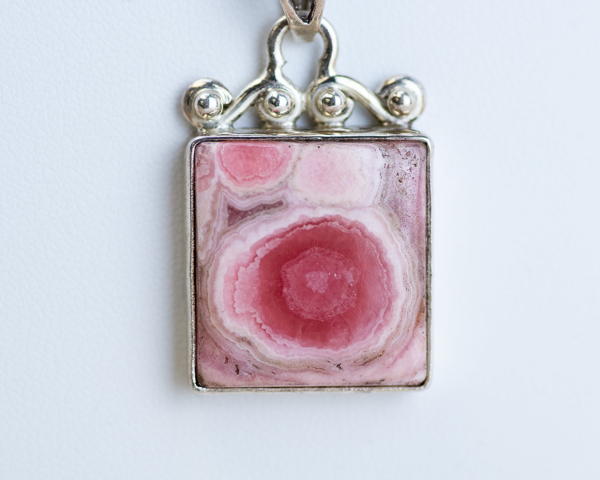 Rhodocrosite Sterling Silver Pendant