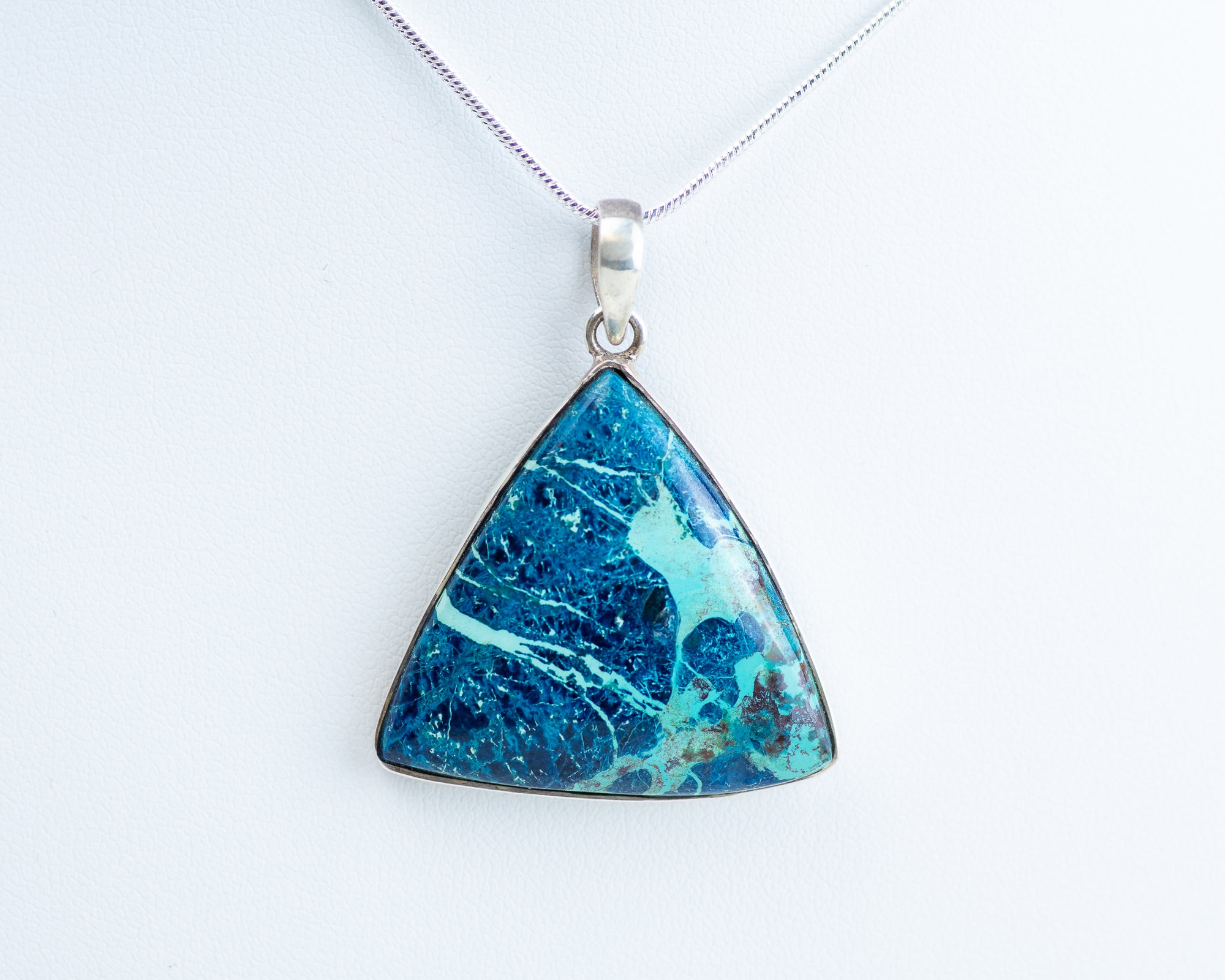 Shattuckite Sterling Silver Pendant